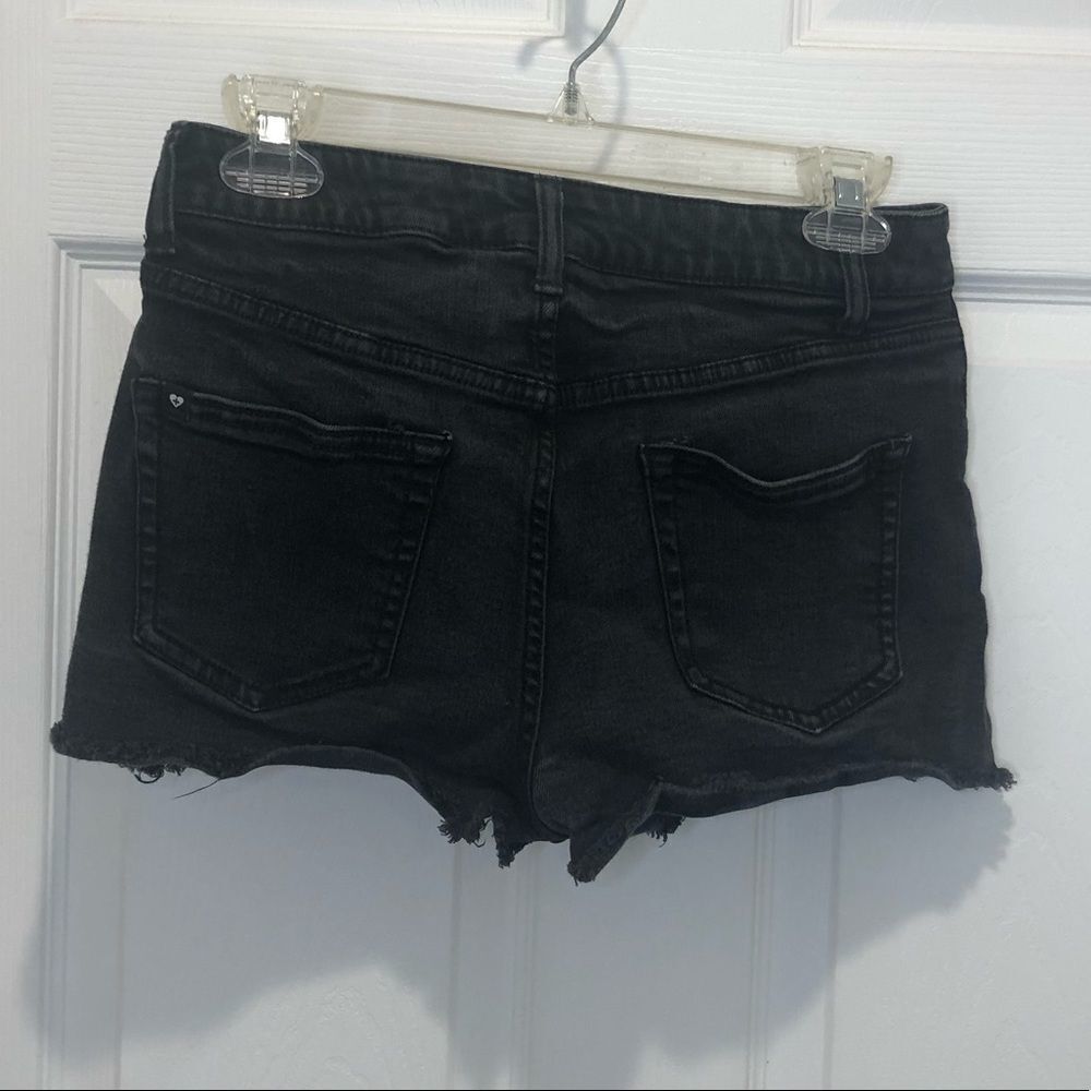 Black Heart black low rise shorts with silver stars, size 3 - Picture 6 of 9